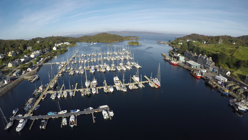 Aerial View Tarbert Harbour Aerial View Tarbert Harbour