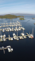 Aerial View Tarbert Harbour