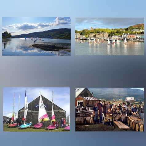 Providing a colorful backdrop to our stunning village . Providing a colorful backdrop to our stunning village .